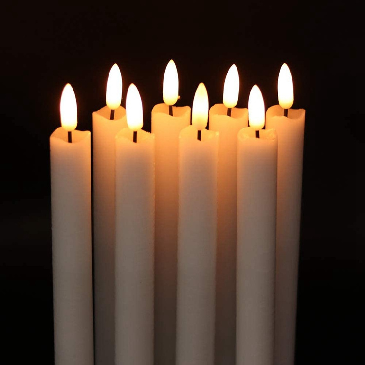 Realistic Wholesale Plastic Flameless Led Taper Candles Bright Led Taper Candle New 10