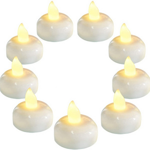 Home Decoration Waterproof Flameless  Tealight Yellow Flicker Floating LED Tea Light Candles With Battery