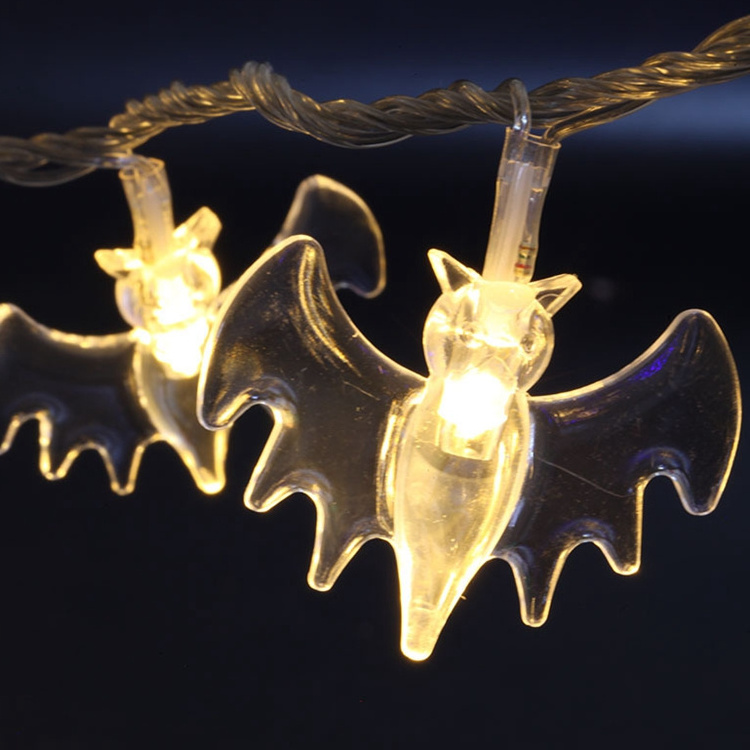 10/20 Bat Shaped Led Halloween Lights Led String Battery Operated Led String Lights WaterProof For Halloween Decoration