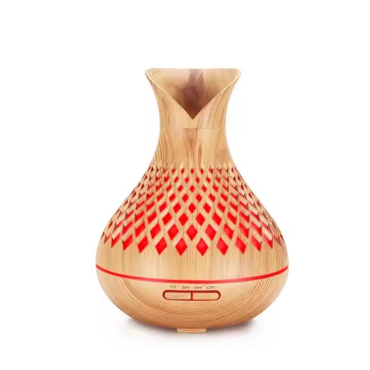 Colorful Lights Wood Grain Aroma Diffuser New Commercial Aroma Diffuser 2024 Aroma Oils For Diffusers