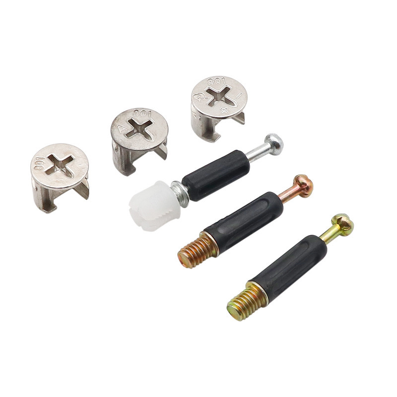 Connecting fitting cam lock bolt 6mm screw three in one connector cam bolt sets