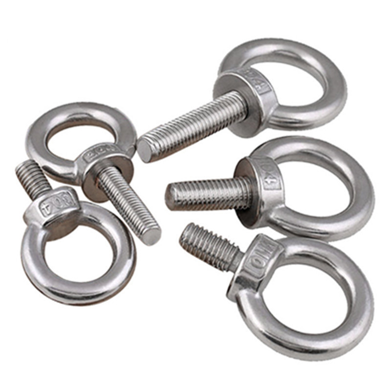 DIN 580 stainless steel SS304 SS316 A2 A4 polished M8 M10 M12 M16 lifting eye bolts