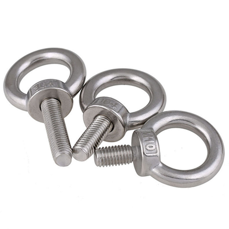 DIN 580 stainless steel SS304 SS316 A2 A4 polished M8 M10 M12 M16 lifting eye bolts