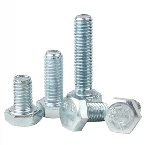 Hexagon all Full Thread Bolts with Carbon Steel Grade 8.8 blue and white zinc plated galvanized m20 m10