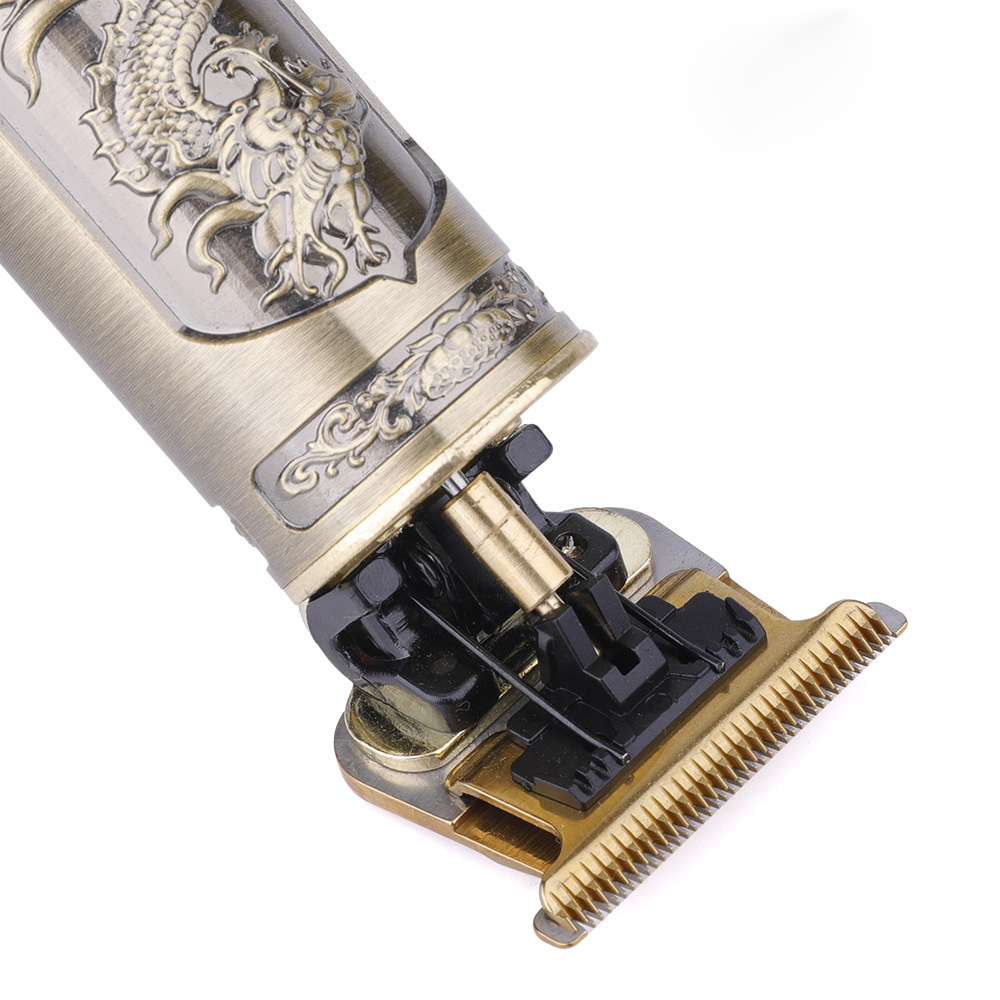 TZ-T012 Electric OEM USB Chargeable Hair Shavers and Trimmers Head Hair Clipper Golden Stainless Steel Men Type-c Usb 1800mah