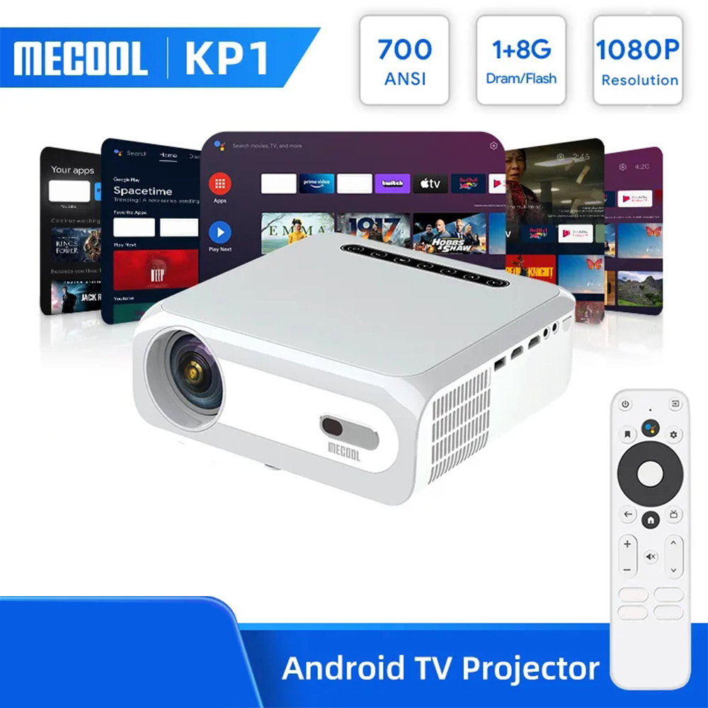 Mecool Kp1 Projector Home 1080p Theater Full Hd 14000 Lumens Display Device For Home And Movie 5'' Lcd Screen Portable Proyector