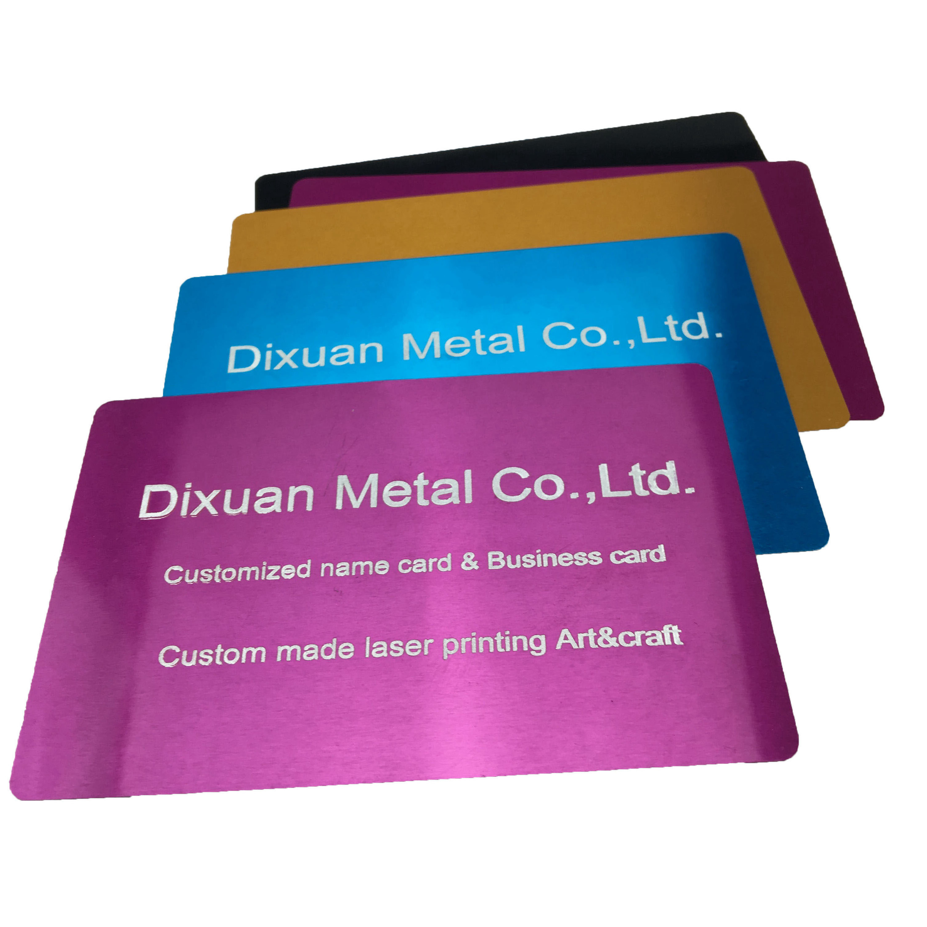 Wallet Business Cards Custom Anodized Aluminium Card Laser Engraving Metal Blank Business Aluminum Customized Logo Sheet Plated