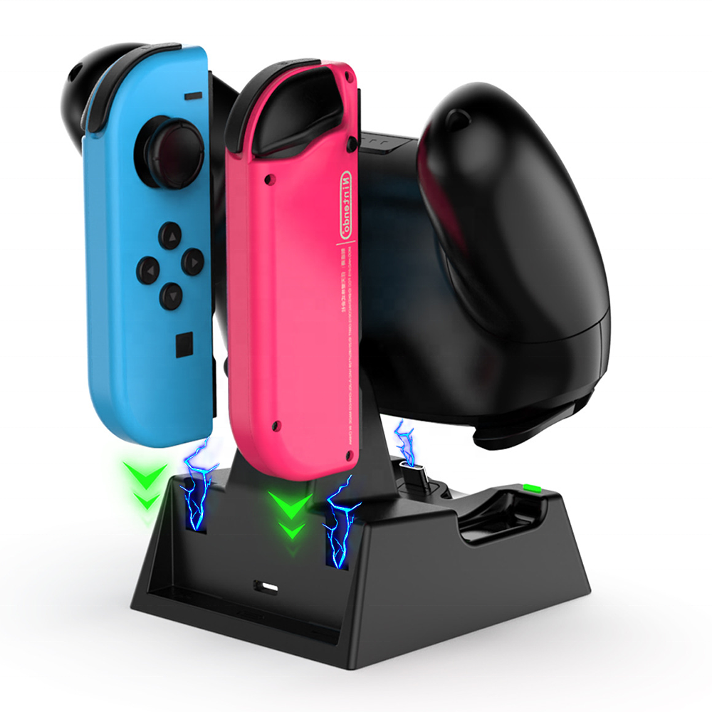 New Multifunctional Charging Dock For Nintendo Switch OLED Lite Console And For Joy Con Controller Charger Stand