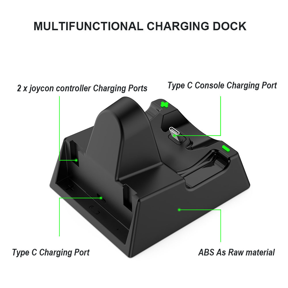 New Multifunctional Charging Dock For Nintendo Switch OLED Lite Console And For Joy Con Controller Charger Stand