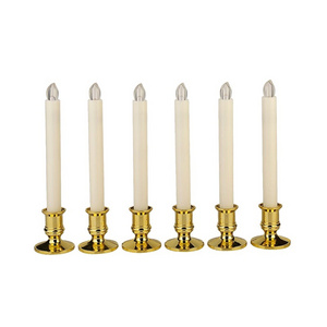 DLWY christmas decorative battery operated flameless thin flicker led taper candle