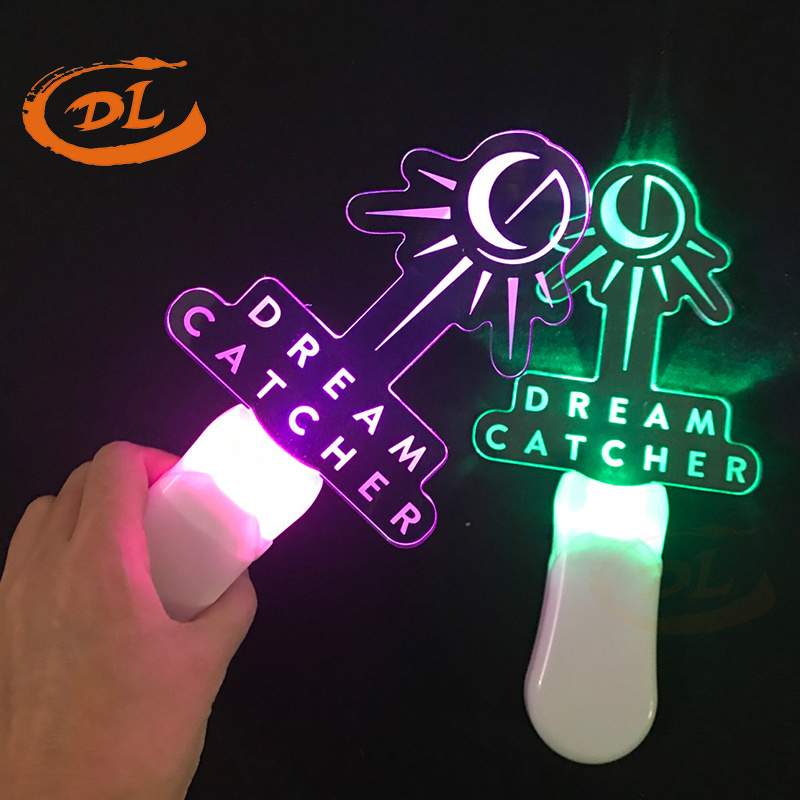 DLWY zhenzhen factory Colorful Light Up Flashing Custom Acrylic Light Stick With LED Light