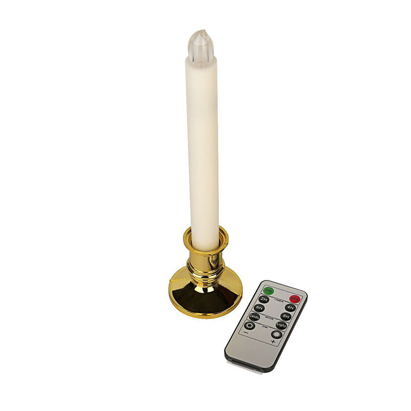 DLWY christmas decorative battery operated flameless thin flicker led taper candle