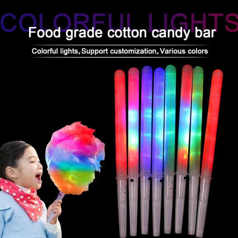 led cotton candy stick colorful glow stick light for party