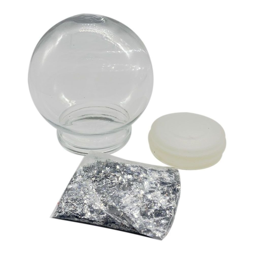 DIY Snow Globe Empty Kit Medium Size 80 MM Diameter