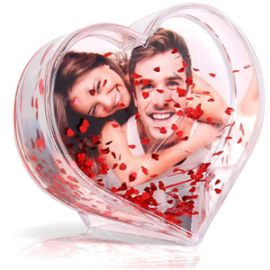 Heart Picture Frames Photo Frame Acrylic Mini Floating Glitter Love Picture Frame For Dicor