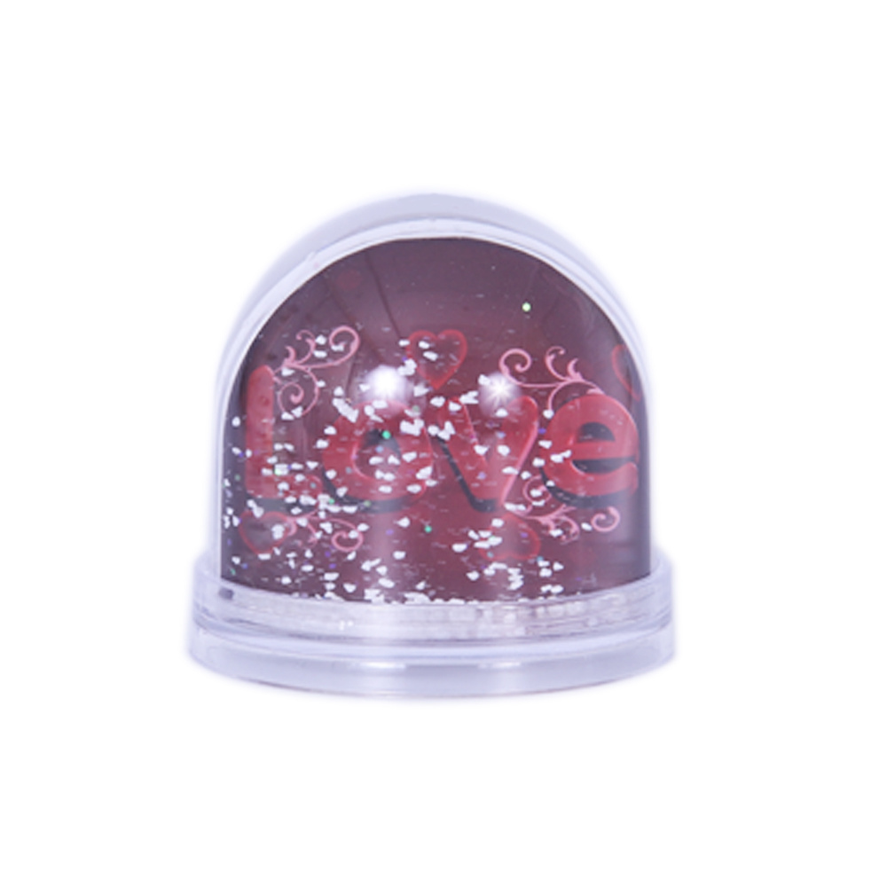 Customize Photo Insert Plastic Snow Globe with LED Light Music Snowflake Picture Snowglobes