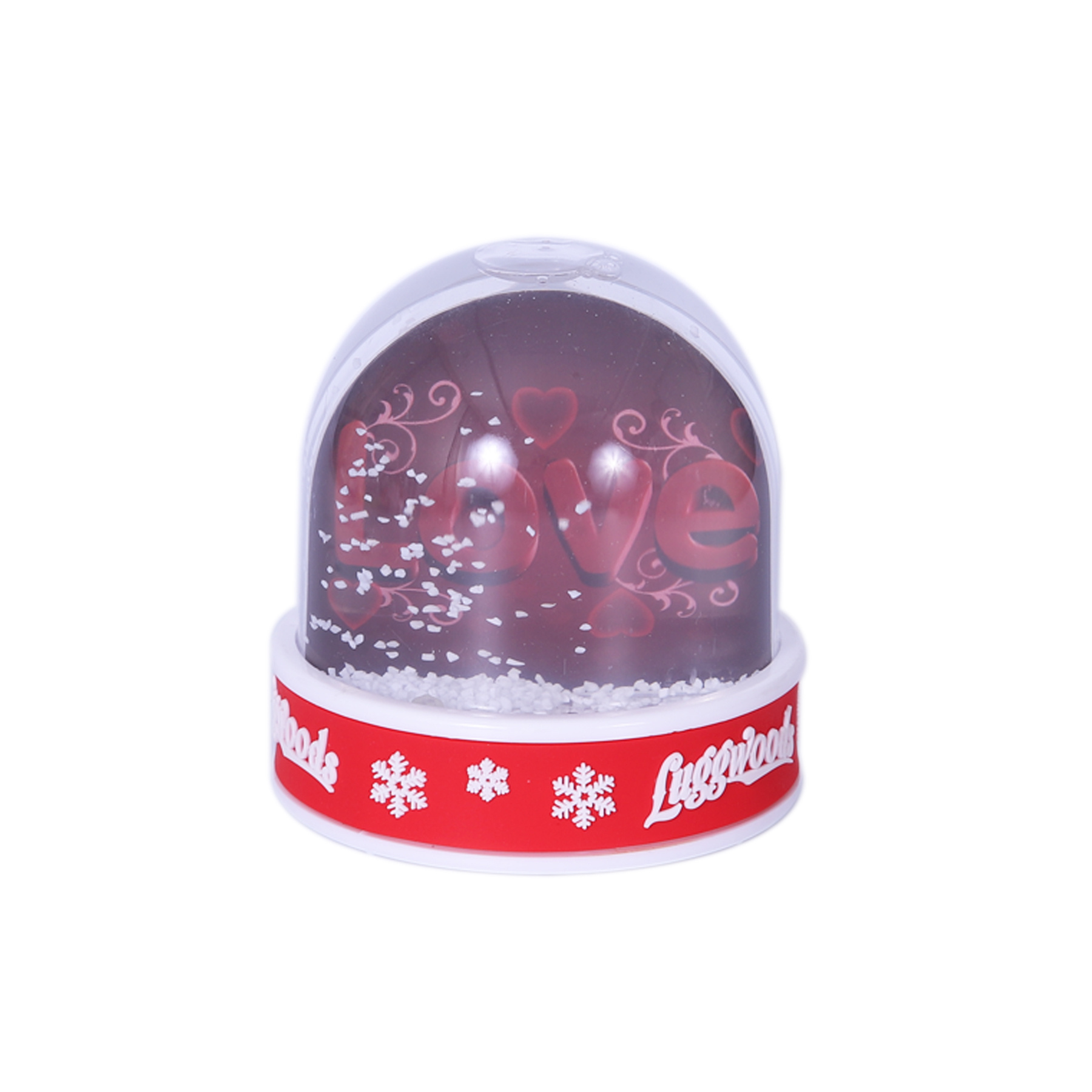 Sparkling Glitter Fits Two Photos High Quality Acrylic Dome Shaped Custom Snow Globe