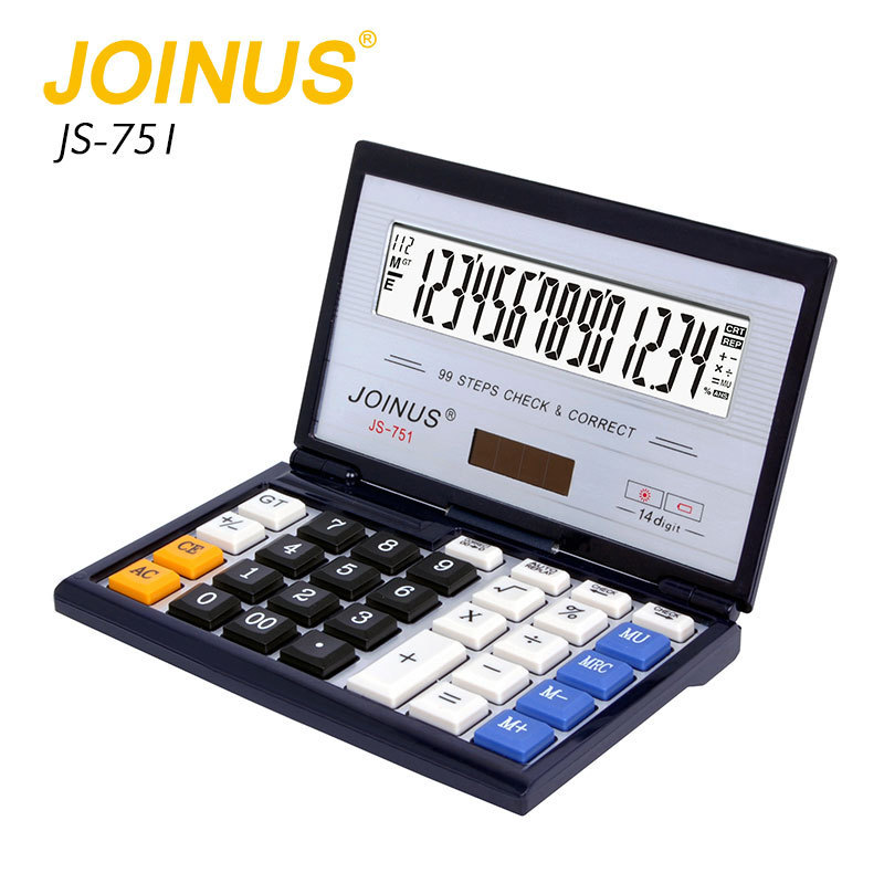 Factory direct 14 digit folding solar calculator for student