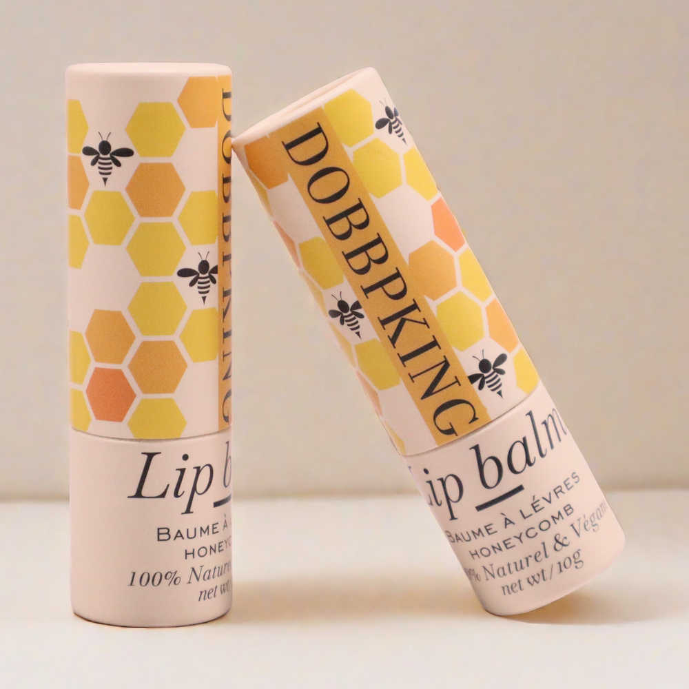 Biodegradable recycled miniature chapstick tubes wholesale custom lip balm paper round box canister