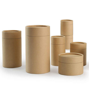 Custom Biodegradable Different Sized Round Paper Box Large Containers Kraft Gift Craft Cardboard Packaging Paper Tube