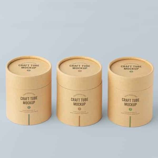 Hot Selling Biodegradable Craft Paper Box Gold Foil Round  Coffee Candy Cotton Candy Chocolate Container Packaging