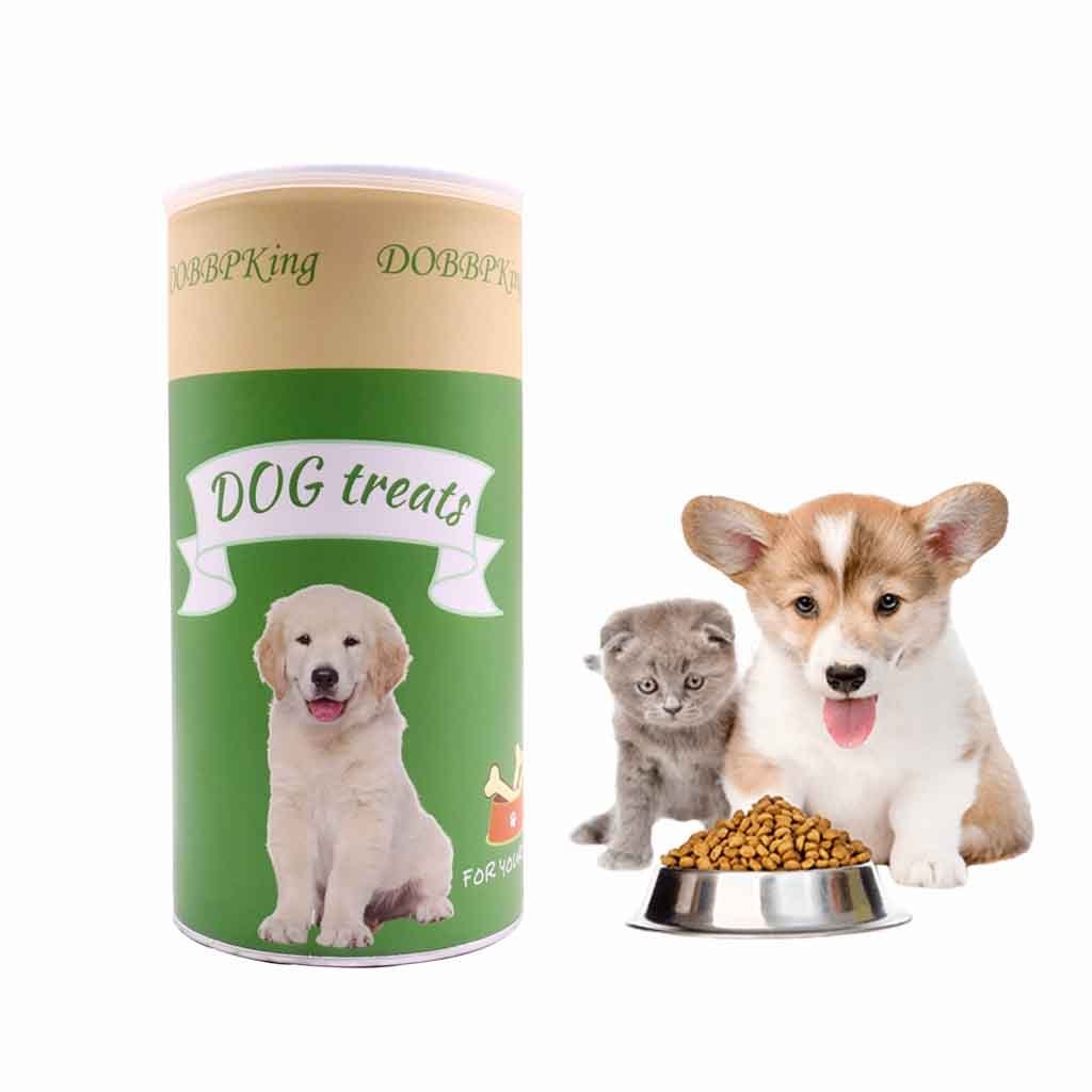 Empty Biodegradable Dog Snacks Paper Tubes Sealed Composite Kraft Tea Coffee Cylinder tube Packaging Canister With  Metal Lid