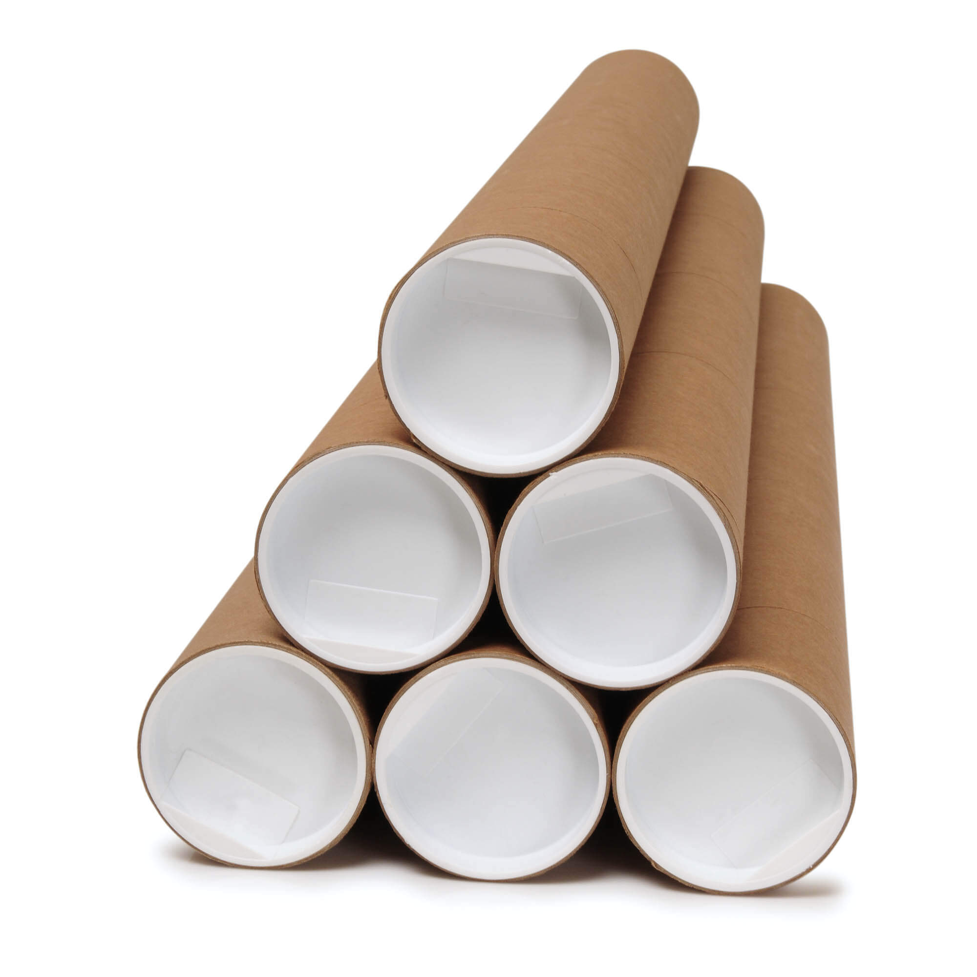 Biodegradable round kraft cardboard shipping mailing paper box poster gift incense cylinder tube packaging for a3 poster