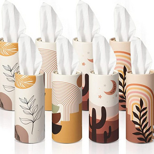 Promotional biodegradable gift cylinder withdrawable tissue wrapping paper can be customized paper roll craft cylinder packaging