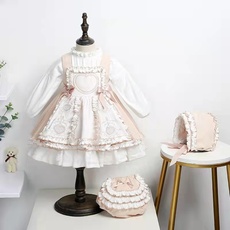 Baby Girls High-end Spanish Princess Dresses Children First Birthday Party Twirls Lolita Dress