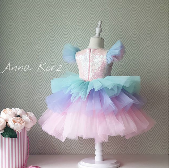 Children Girls Birthday Party Unicorn Tutu Dress