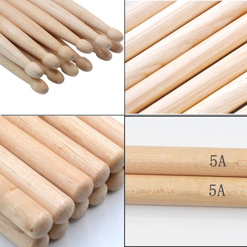 Factory Custom 5A7A Drumsticks Durable Colorful Drum Sticks 5B Bass Drum Sticks Hickory Maple Materials Wholesale Sale Baquetas