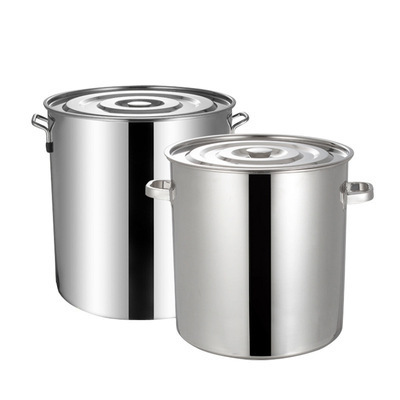 Cookware Wholesale Non Stick Soup Barrel Stock Pot Porridge Pot Thickened Commercial 304 Stainless Steel 35L Camping Metal