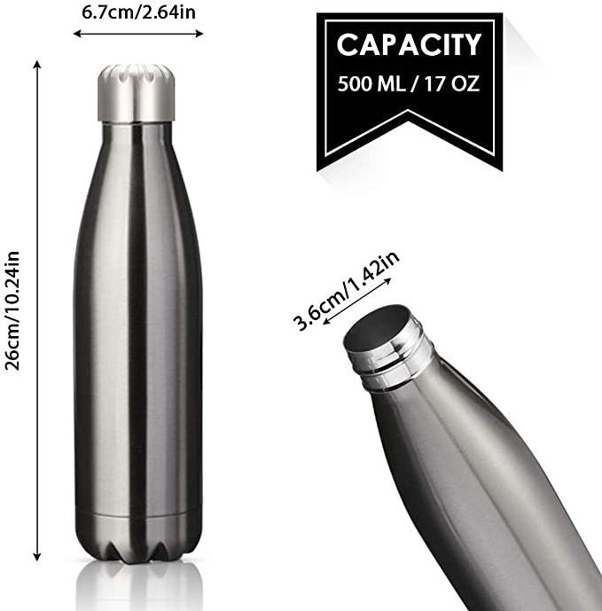 Hot Sell Vacuum Double-Walled Insulated Stainless Steel Water Vacuum Bottles 500ml Stainless Steel Insulated Water Sports Bottle