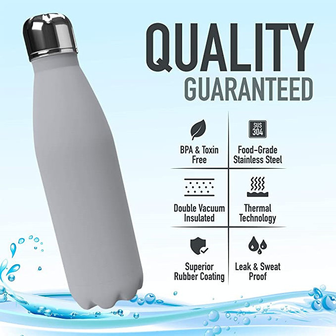 Hot Sell Vacuum Double-Walled Insulated Stainless Steel Water Vacuum Bottles 500ml Stainless Steel Insulated Water Sports Bottle