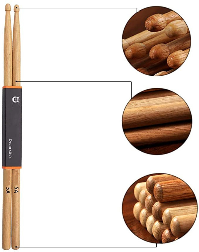 Wholesale American Hickory 7A 5B 5A Custom Logo Drumsticks Best Price Maple Material Musical Instruments & Accessories