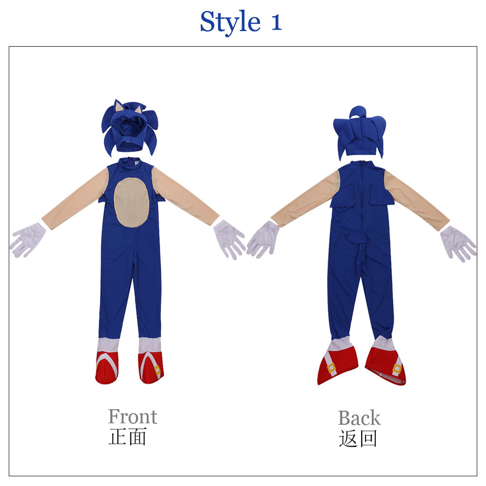 Kids Performance Show Game Character Cosplay Movie Halloween Costume Christmas Dress Sonic costume