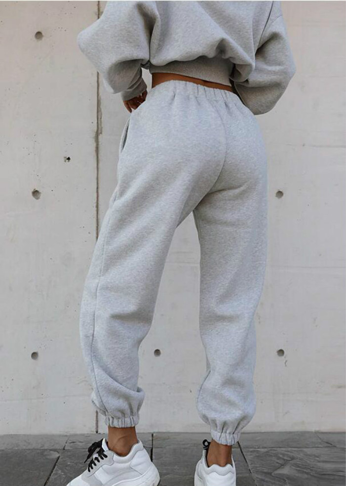 Fall Clothes Jogger Jumper Gym Workout Suits Custom 2 Piece Set Women Crop Top Hoodie Sweatshirt Pants Women's Hoodies