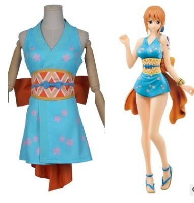 Anime One Piece Wano Country Nami Cosplay Costume Wanokuni Style Nami Dress Outfit Halloween Carnival Costumes