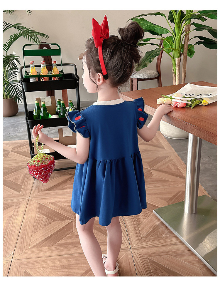 Summer  Snow White Cartoon Character Toddler Dresses Costume Short Sleeve Baby Girl Party   Birthday For Dress