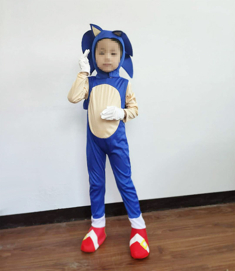 Kids Performance Show Game Character Cosplay Movie Halloween Costume Christmas Dress Sonic costume