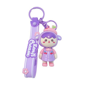 Wholesale PVC and Rubber Doll Key Chain Cool Color Matching Bear Key chain creative school bag pendant doll