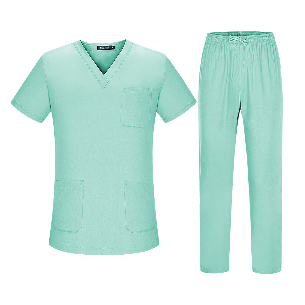 Hot Selling Medical Scrubs Uniforms Cotton Short Sleeve Jogger Pants Hospital Nursing Scrub Unisex Uniforms Unisex Scrubs Set