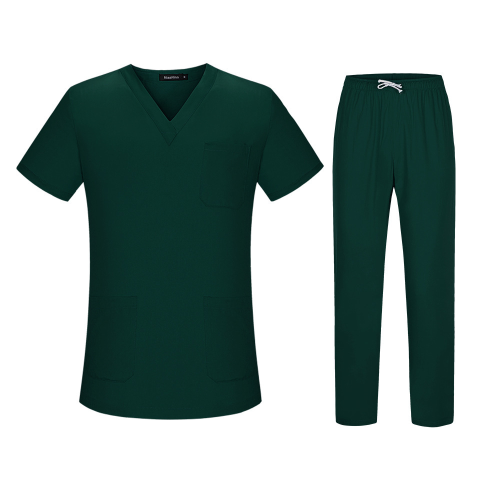 Hot Selling Medical Scrubs Uniforms Cotton Short Sleeve Jogger Pants Hospital Nursing Scrub Unisex Uniforms Unisex Scrubs Set