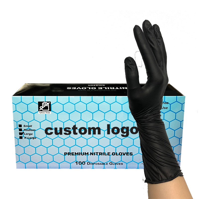 Kids 9 inches extra small Blue black Manufacturers pure nitrile salon tattoo beauty make up powder free nitrile XS gloves