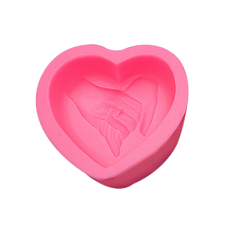 Hand heart ring love fondant silicone mold Handmade soap diy scented candle car decoration mold