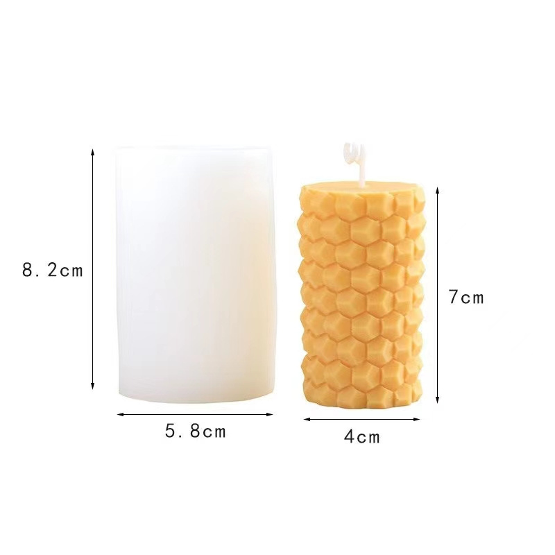 INS Korean Style Light Luxury Simple Bubble Geometry Aromatherapy Candle DIY Cylinder Ball Silicone Mold