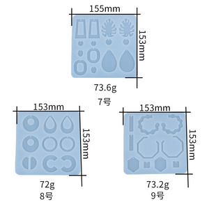 Exquisite environmentally friendly material silicone earring molds are used for jewelry making pendant epoxy resin