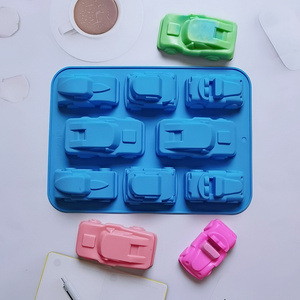 New hot 8 even car cake silicone mold 3D mousse handmade pastry jelly tart bread mold baking