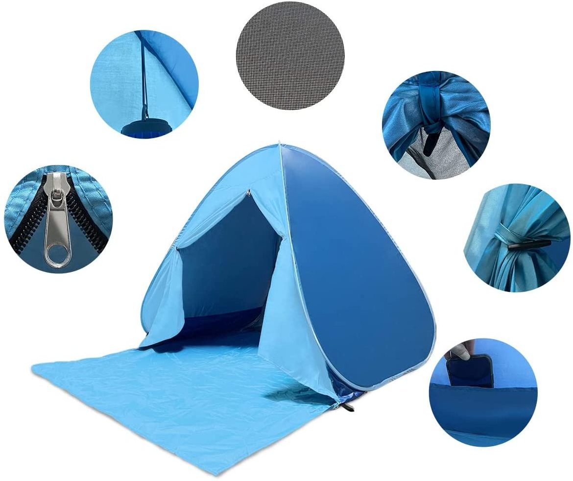 UPF 50+ Easy Pop Up Beach Tent Sun Shelter Instant Automatic Portable Sport Umbrella Baby Canopy Cabana