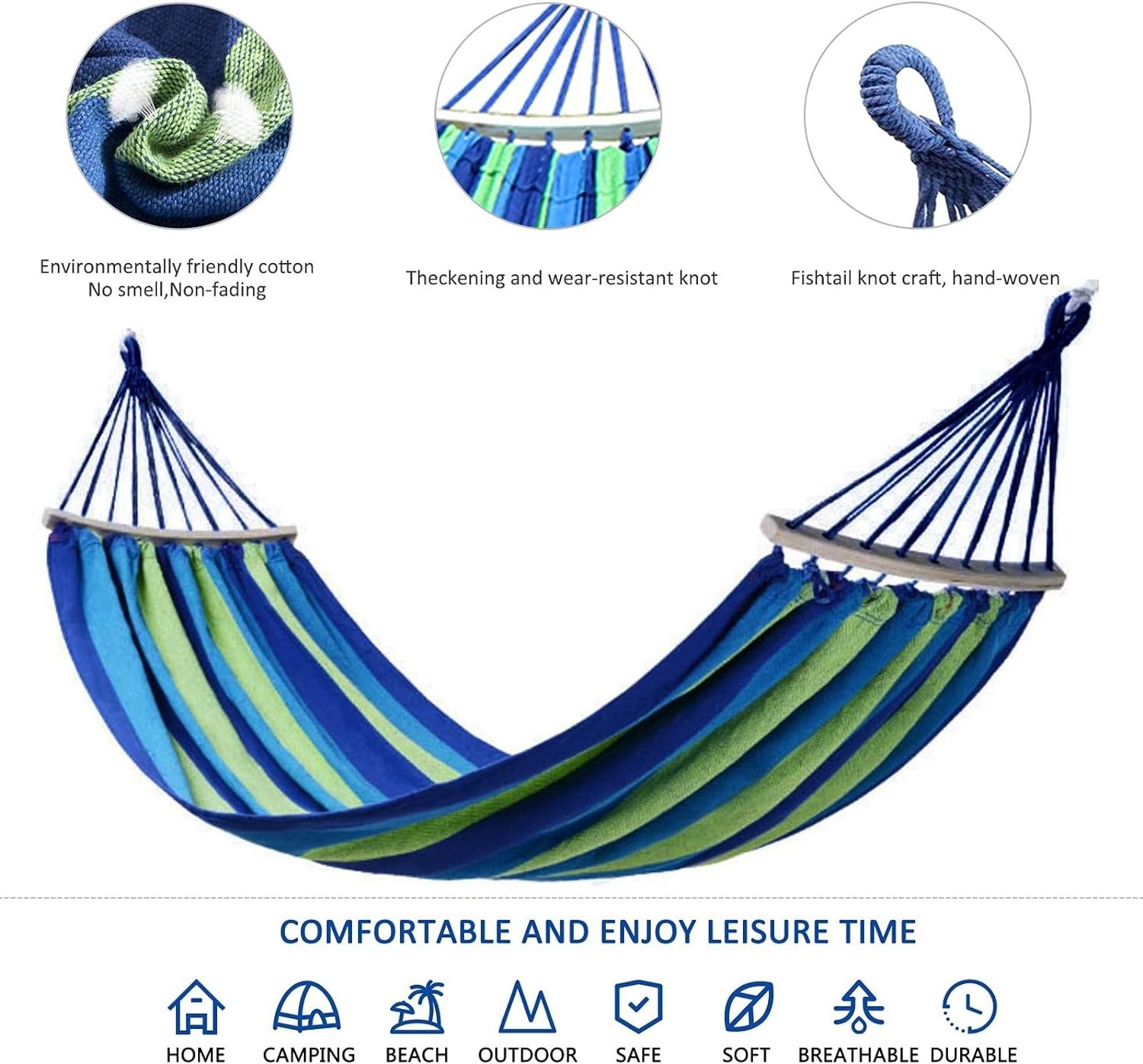 Cheap Comfortable Easy Outdoor Beds Camping Canvas Travel Cotton Hanging Hiking Garden Swing Hammock